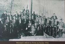 Mornari i oficiri iz Tivta na brodu,1918.